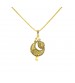 Golden Pendent Set with Earrings, Gold Color, KHP-2669, Fashion Jewelry